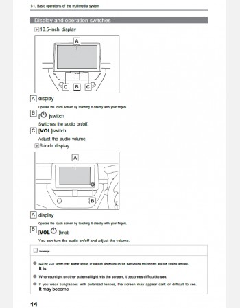 toyota corolla sport 2022- 2023 navigation & multimedia system manual